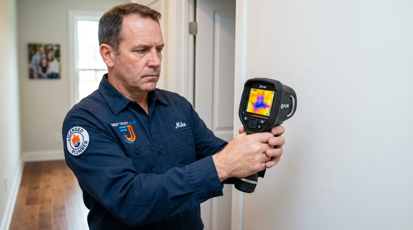Thermal imaging leak detection by Johns Plumbing LLC in Brownville